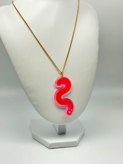 Wormie Necklace - Peachy Opal Vinyl image 6