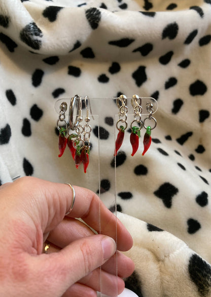 Clip On Chilli Earrings image 6