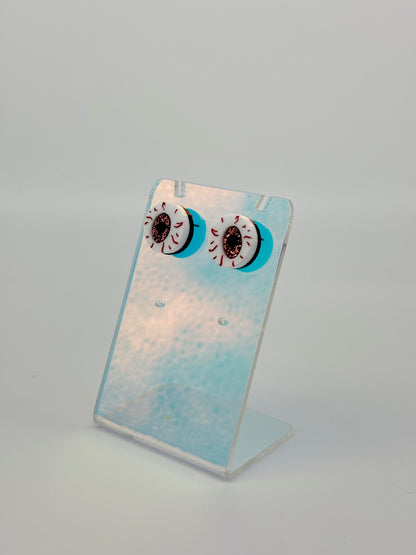 Eyeball Studs - Baby Pink Glitter image 2