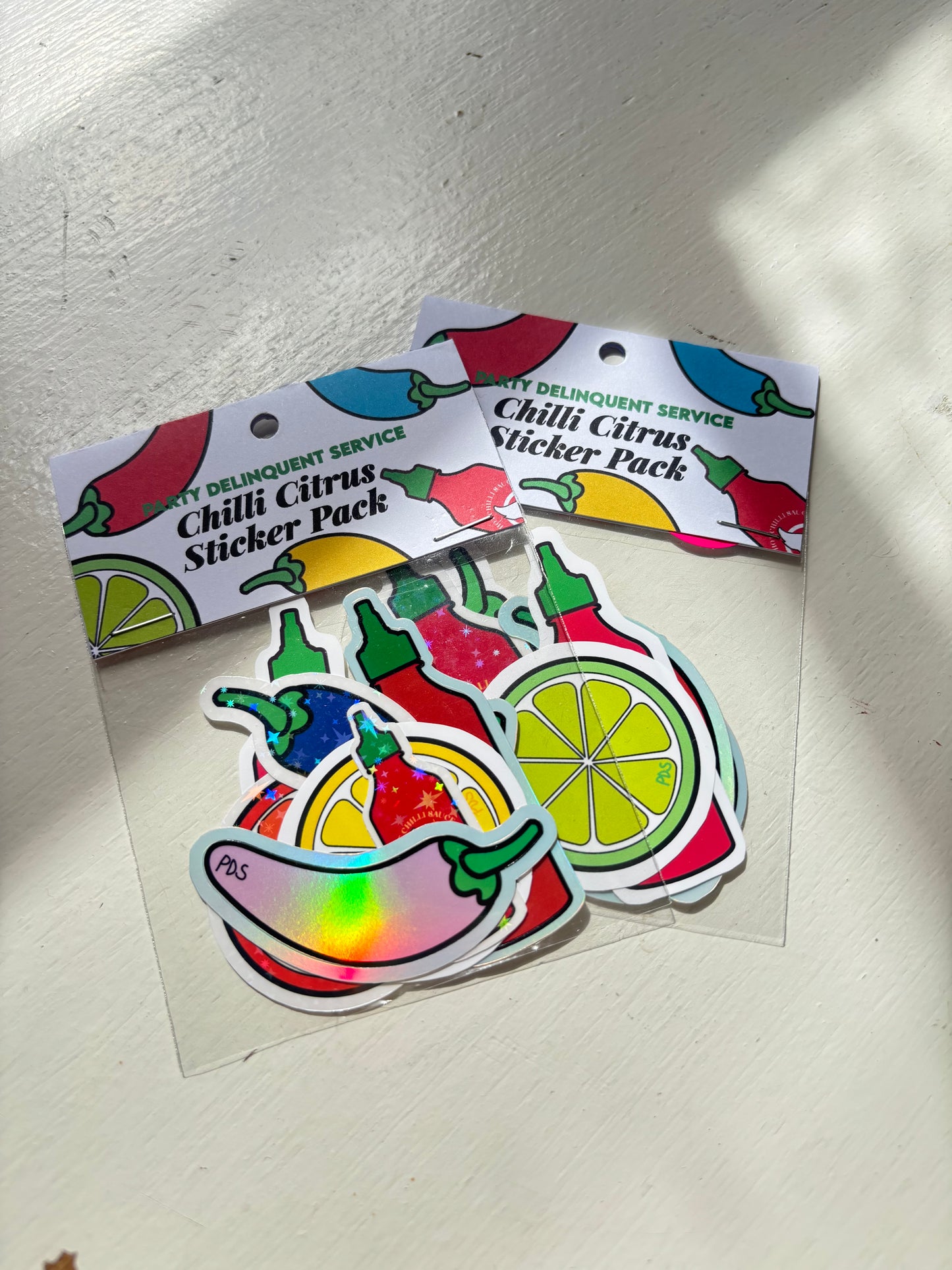 Chilli Citrus Vinyl Stickers
