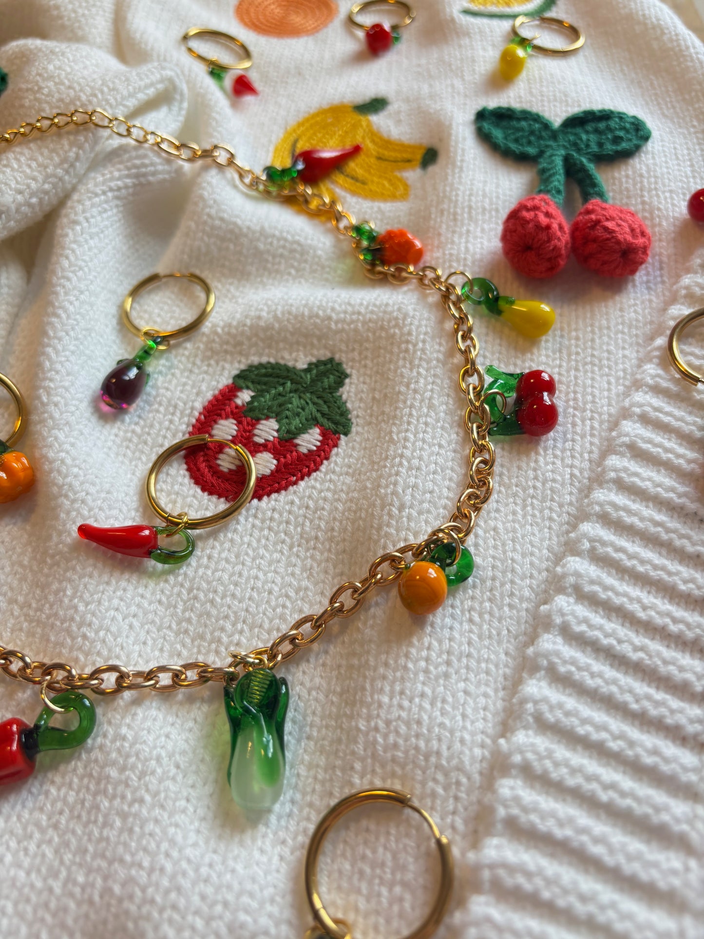 Fruit and Veggie Charm Necklace
