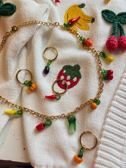 Fruit and Veggie Charm Necklace