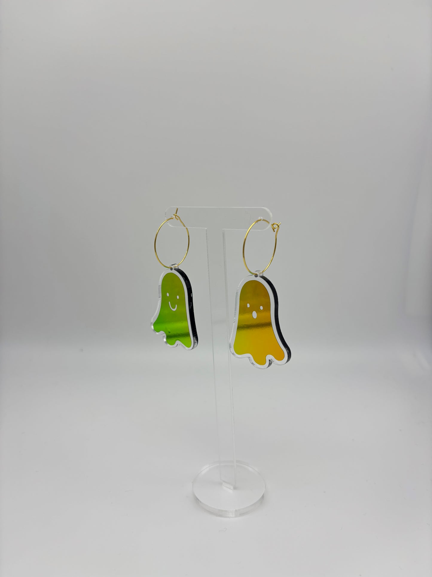 Holographic Ghost Earrings - Tourmaline Aurora