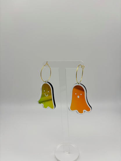 Holographic Ghost Earrings - Tourmaline Aurora