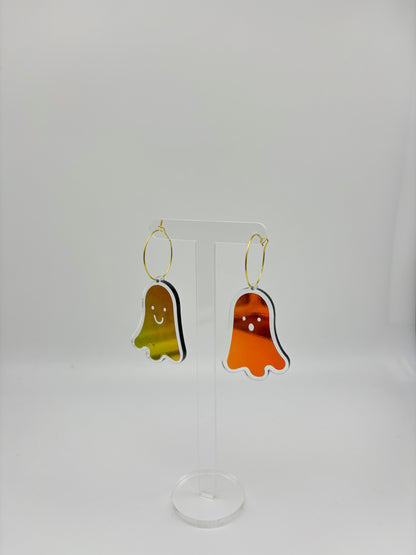 Holographic Ghost Earrings - Tourmaline Aurora