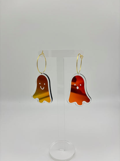 Holographic Ghost Earrings - Tourmaline Aurora