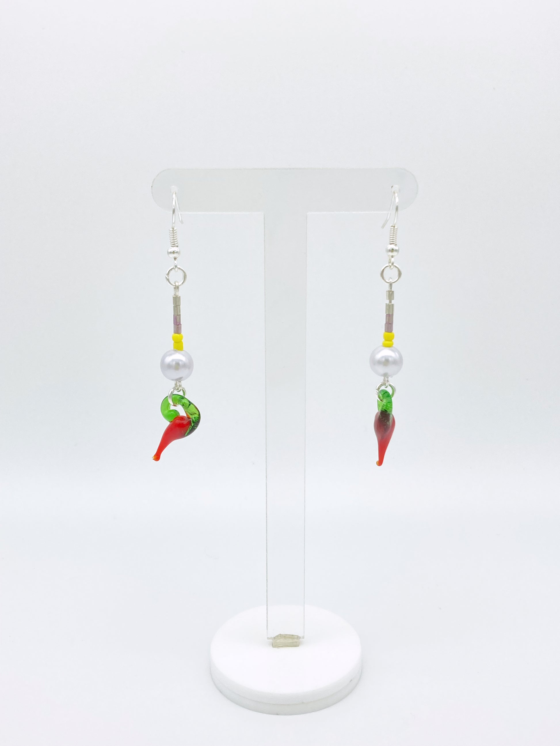 Pearl Chilli Dangle Earrings image 2
