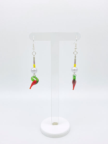 Pearl Chilli Dangle Earrings image 2