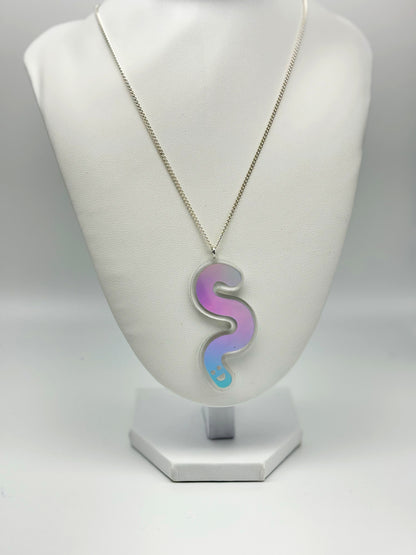 Wormie Necklace - Holographic Silver Vinyl image 5