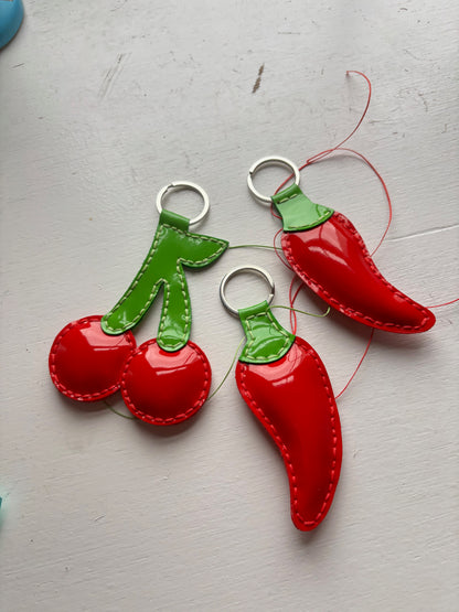 Hand Stitched Chilli Bag Charm image 0