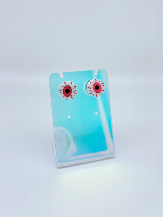 Eyeball Studs - Neon Pink image 0