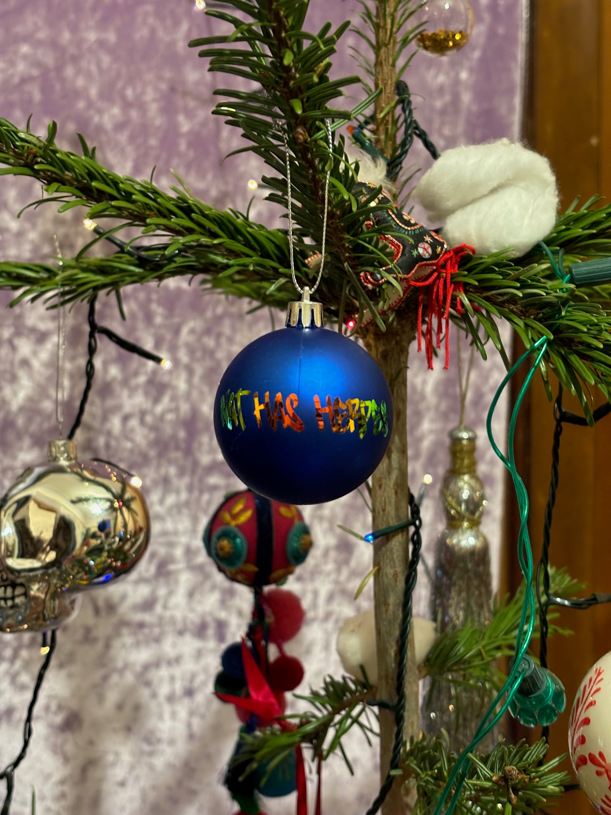 Blue Matte Nat Bauble image 0
