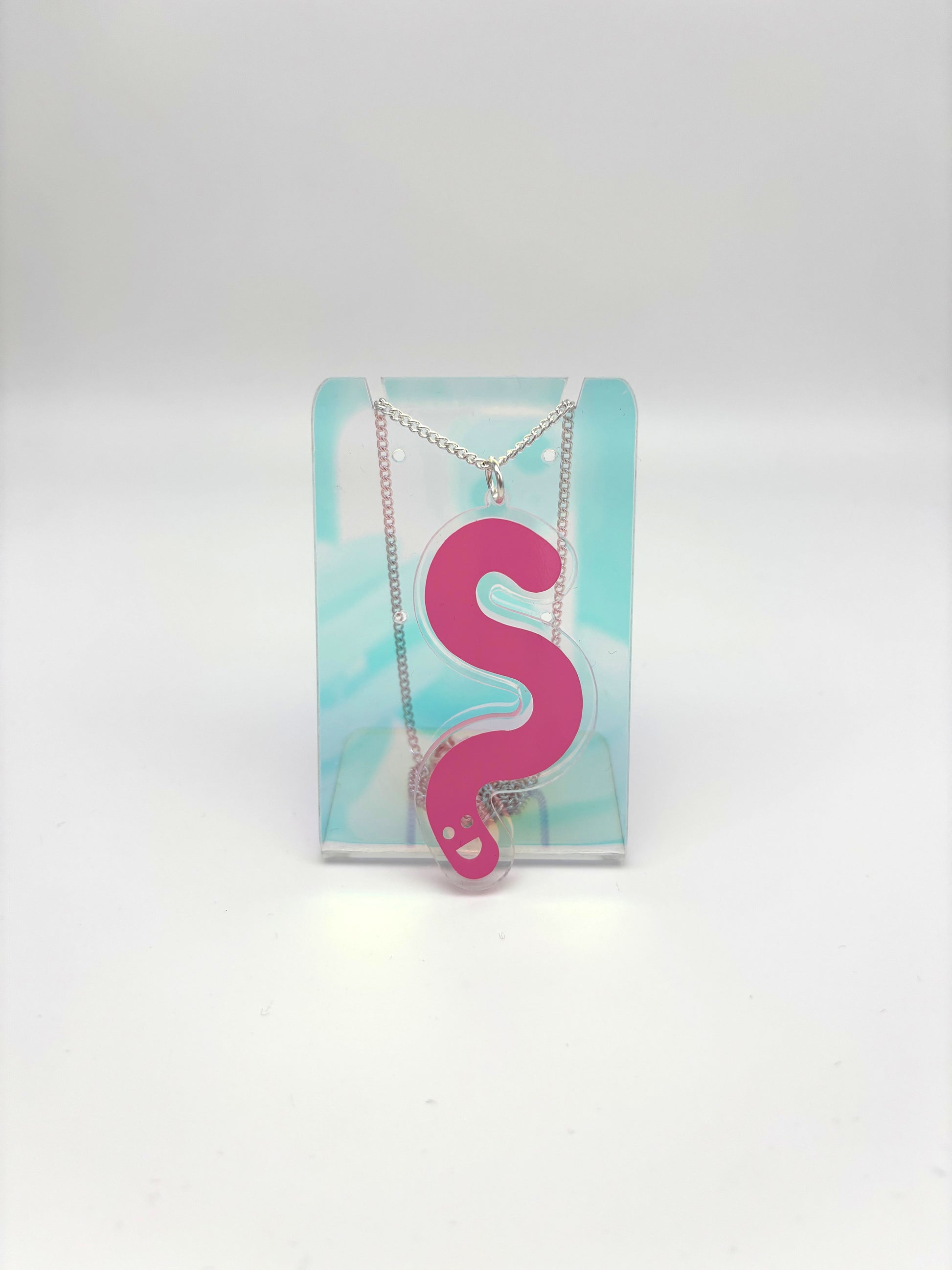 Wormie Necklace - Baby Pink image 0