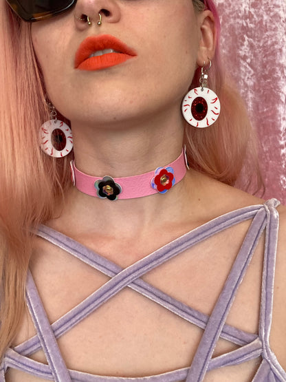 Disco Flower Baby Pink Choker image 3