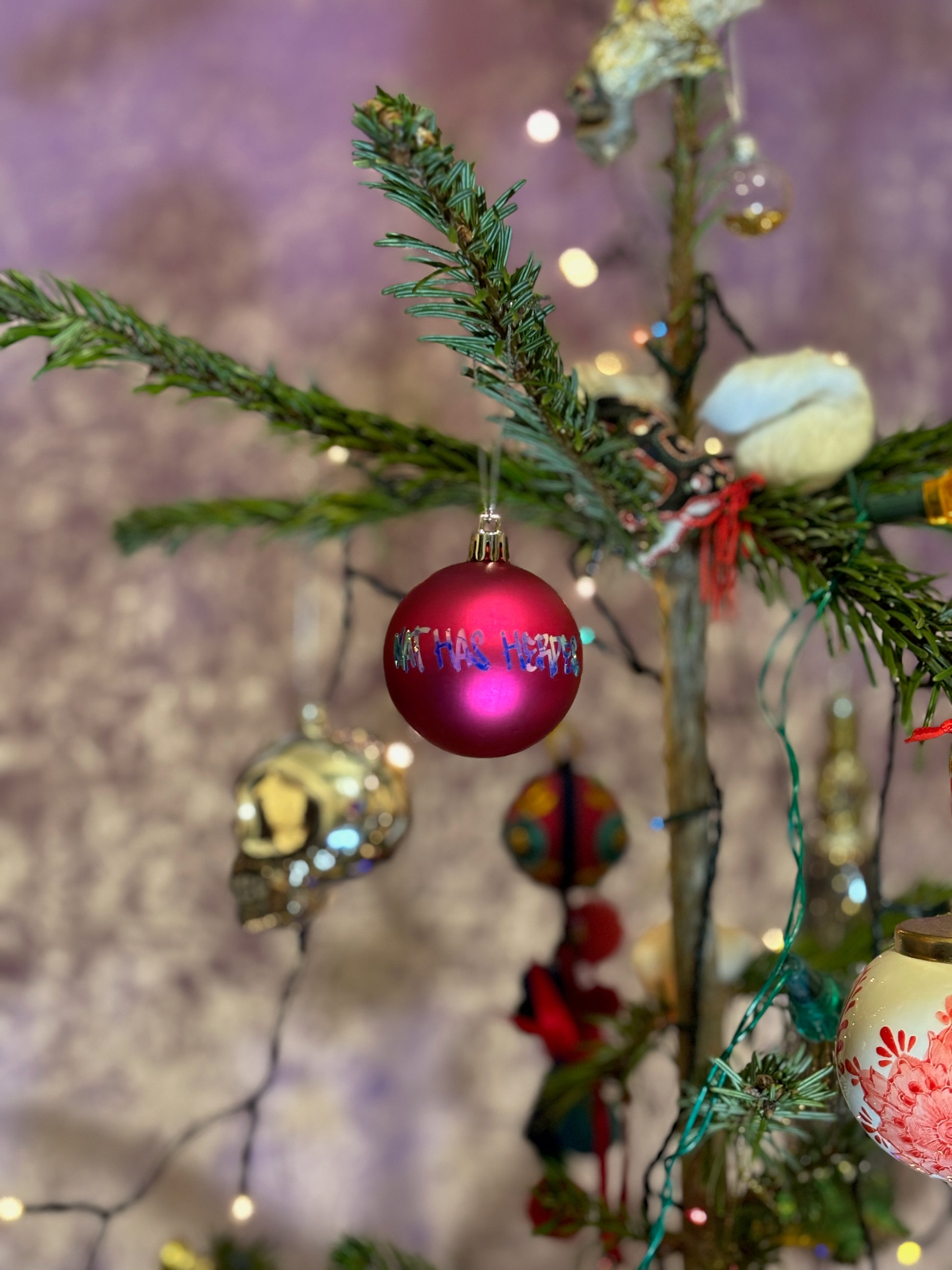 Pink Matte Nat Bauble image 2