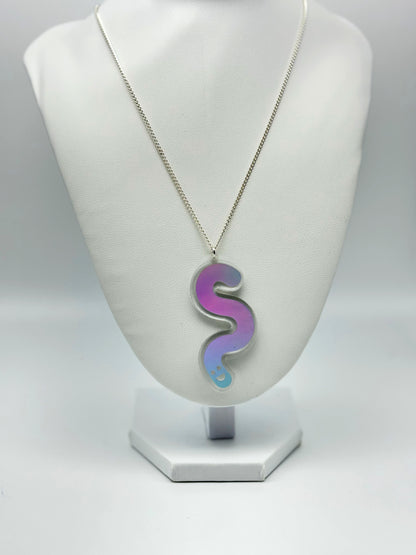 Wormie Necklace - Holographic Silver Vinyl image 7