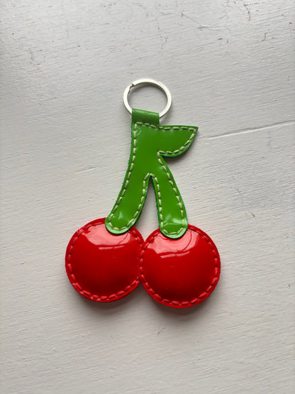 Hand Stitched Cherry Bag Charm 1 of 1 image 5