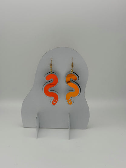 Vinyl Worm Earrings - Tourmaline Aurora image 5