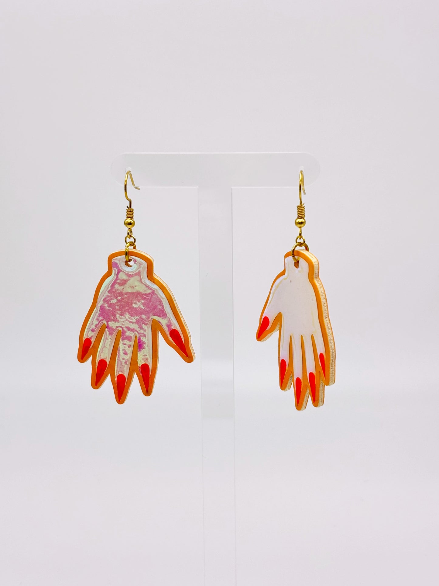 Sparkly Hand Earrings - Candy Aurora image 4