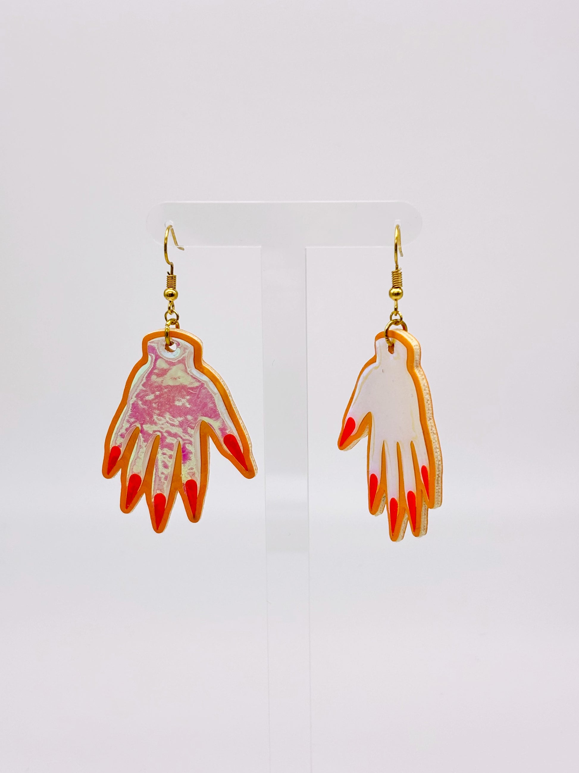 Sparkly Hand Earrings - Candy Aurora image 4