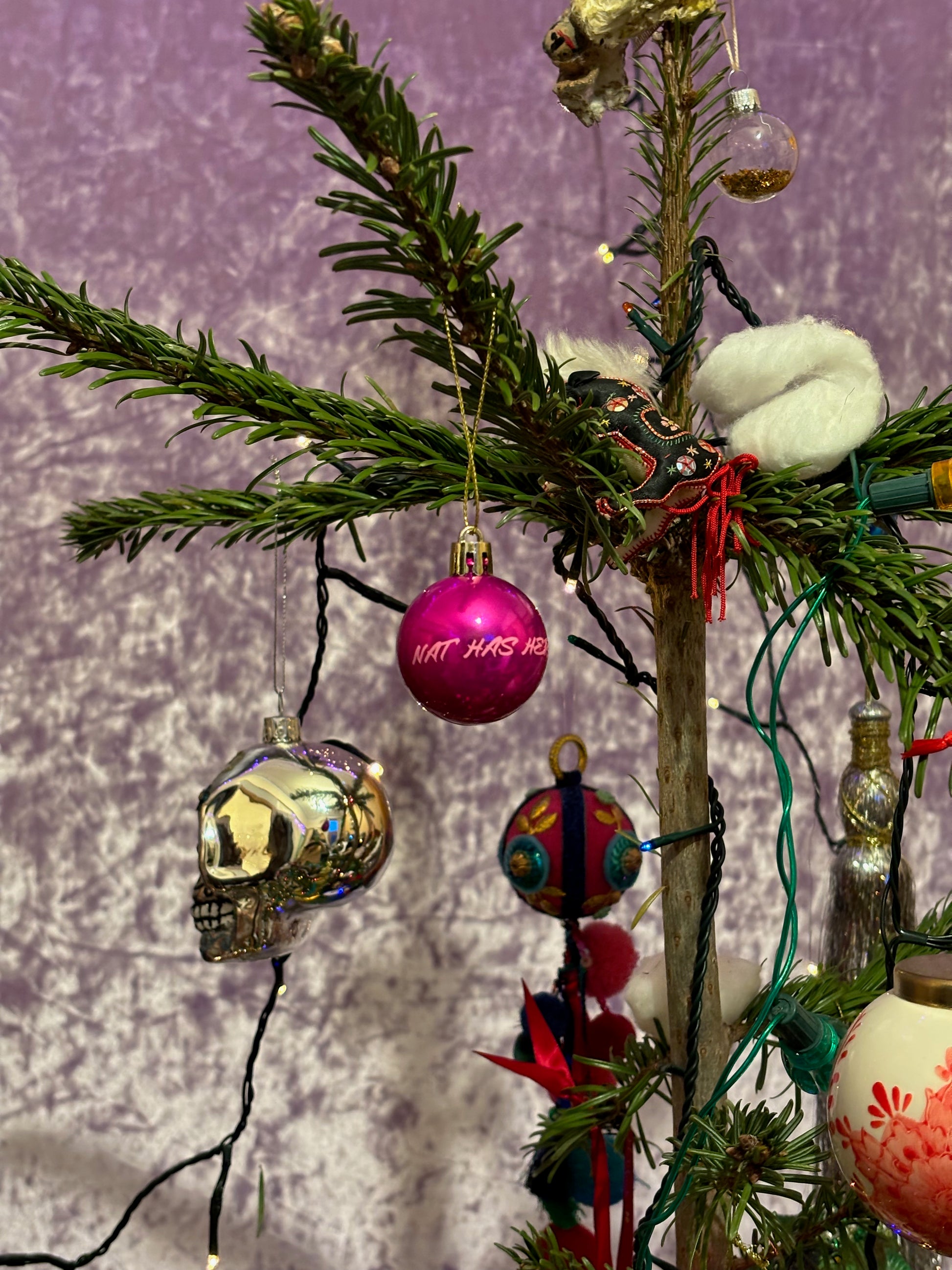 Mini Pink Chrome Nat Bauble image 3