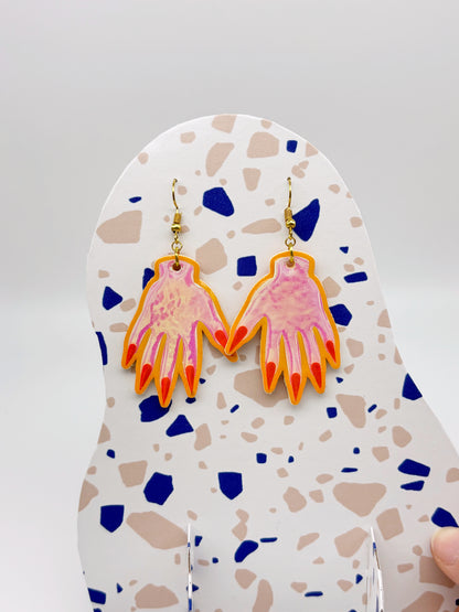 Sparkly Hand Earrings - Candy Aurora image 3