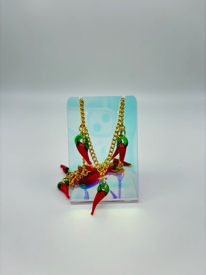 Glass Chilli Charm Necklace image 6