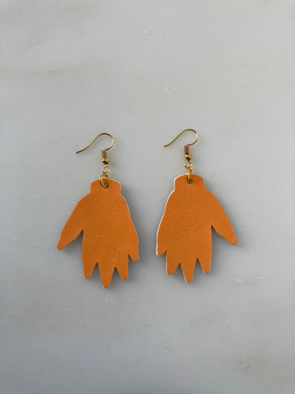 Sparkly Hand Earrings - Yellow Shimmer image 3
