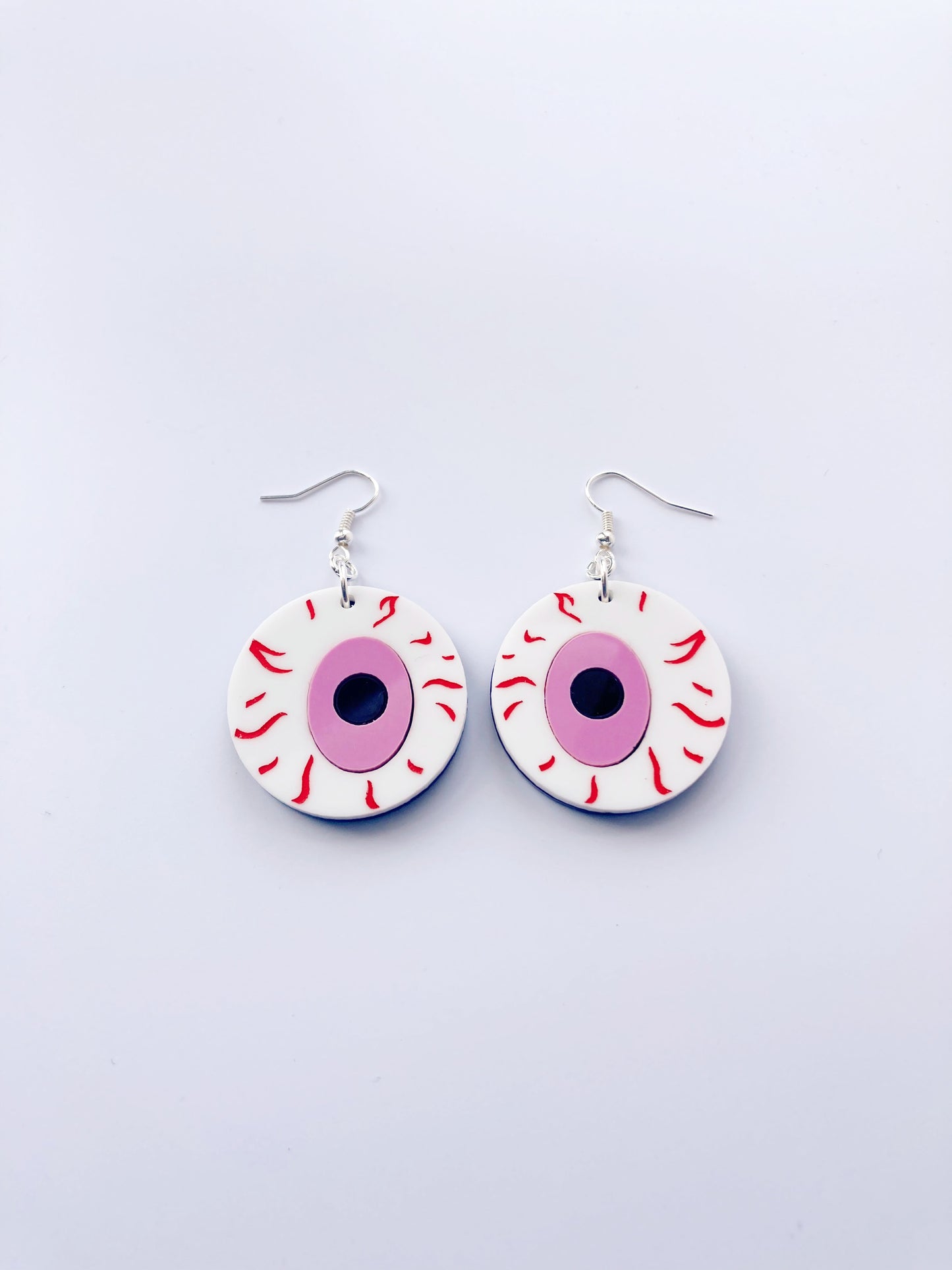 Medium Eyeball Earrings - Lavender image 0