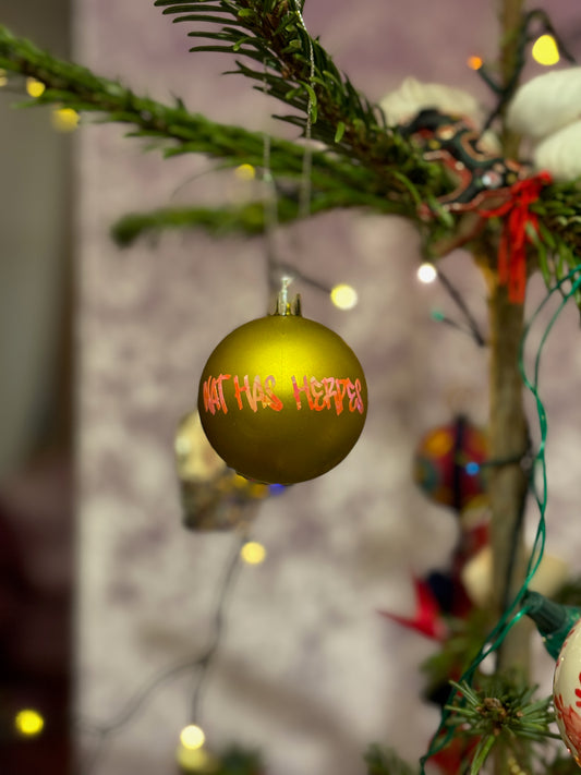 Yellow Matte Nat Bauble image 1