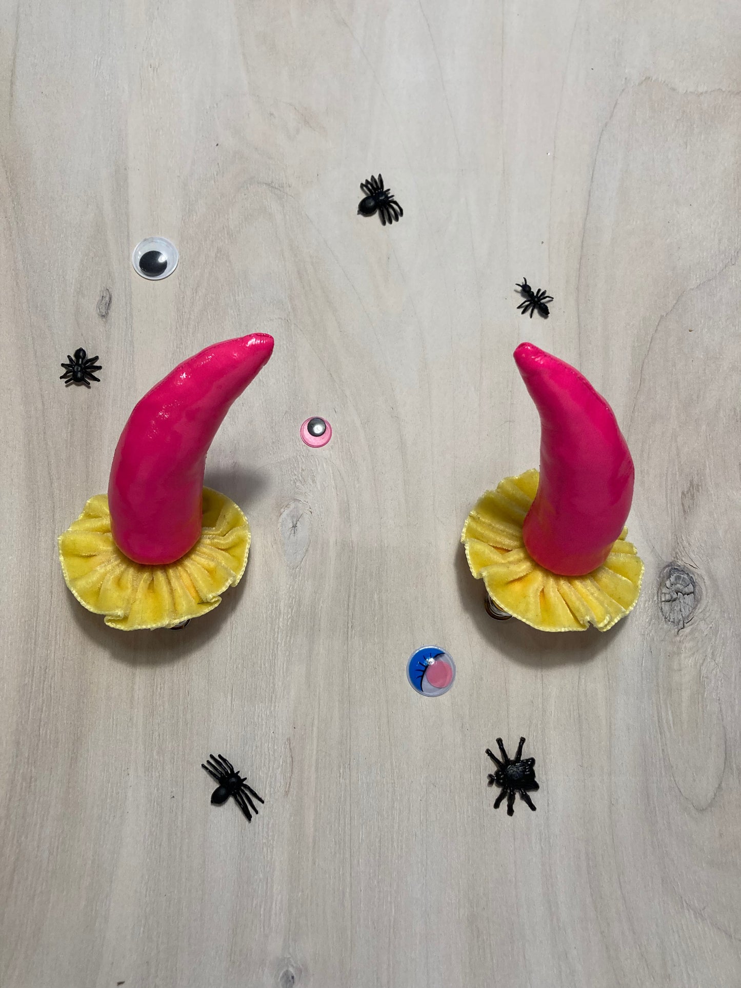 Pink Clip on Devil Horns image 1