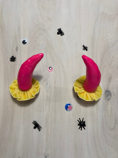 Pink Clip on Devil Horns image 1