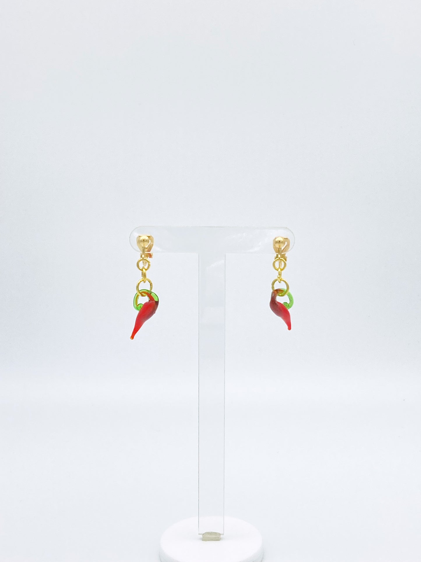 Clip On Chilli Earrings image 0