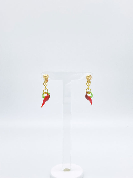 Clip On Chilli Earrings image 0