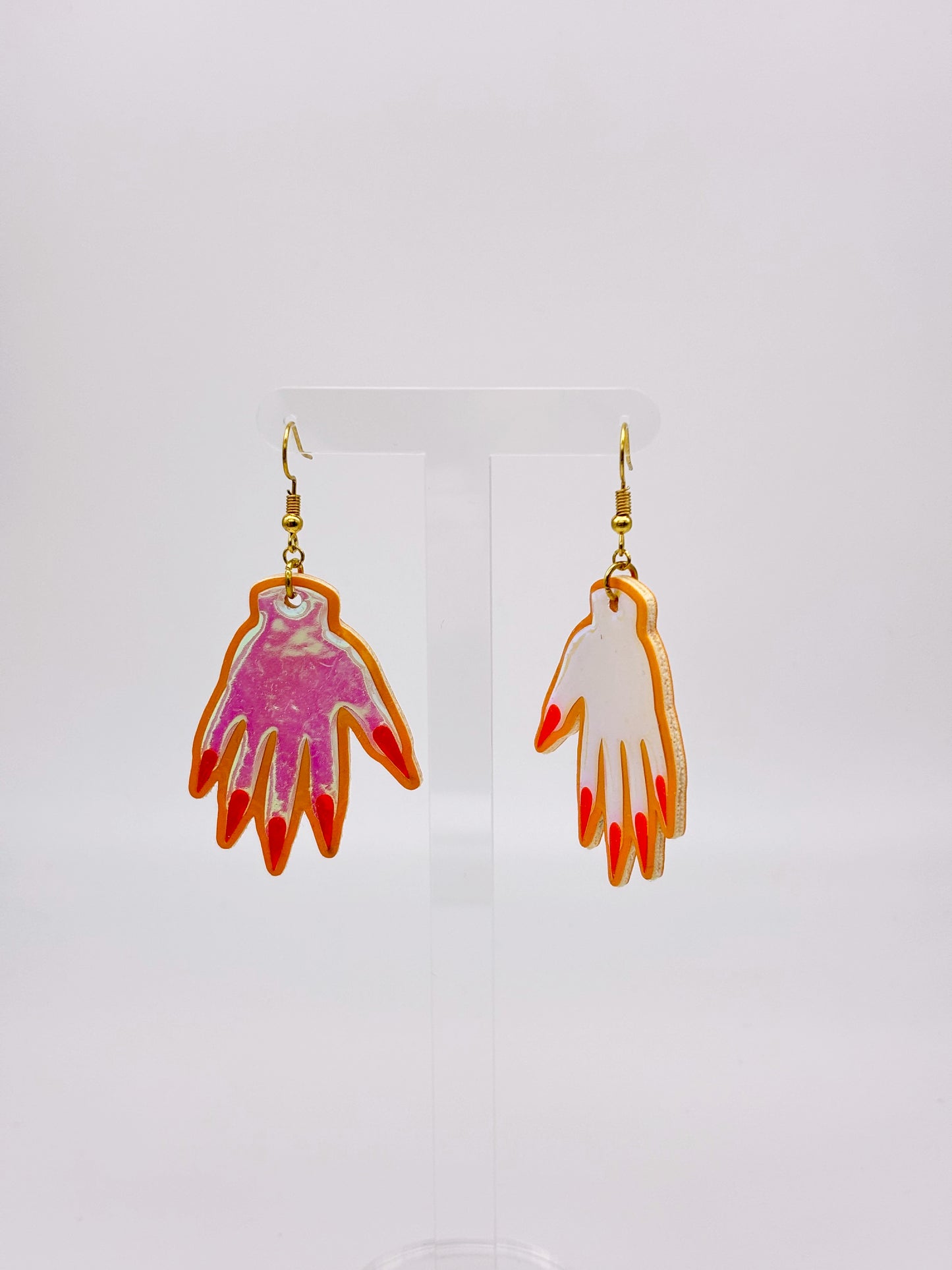Sparkly Hand Earrings - Candy Aurora image 2