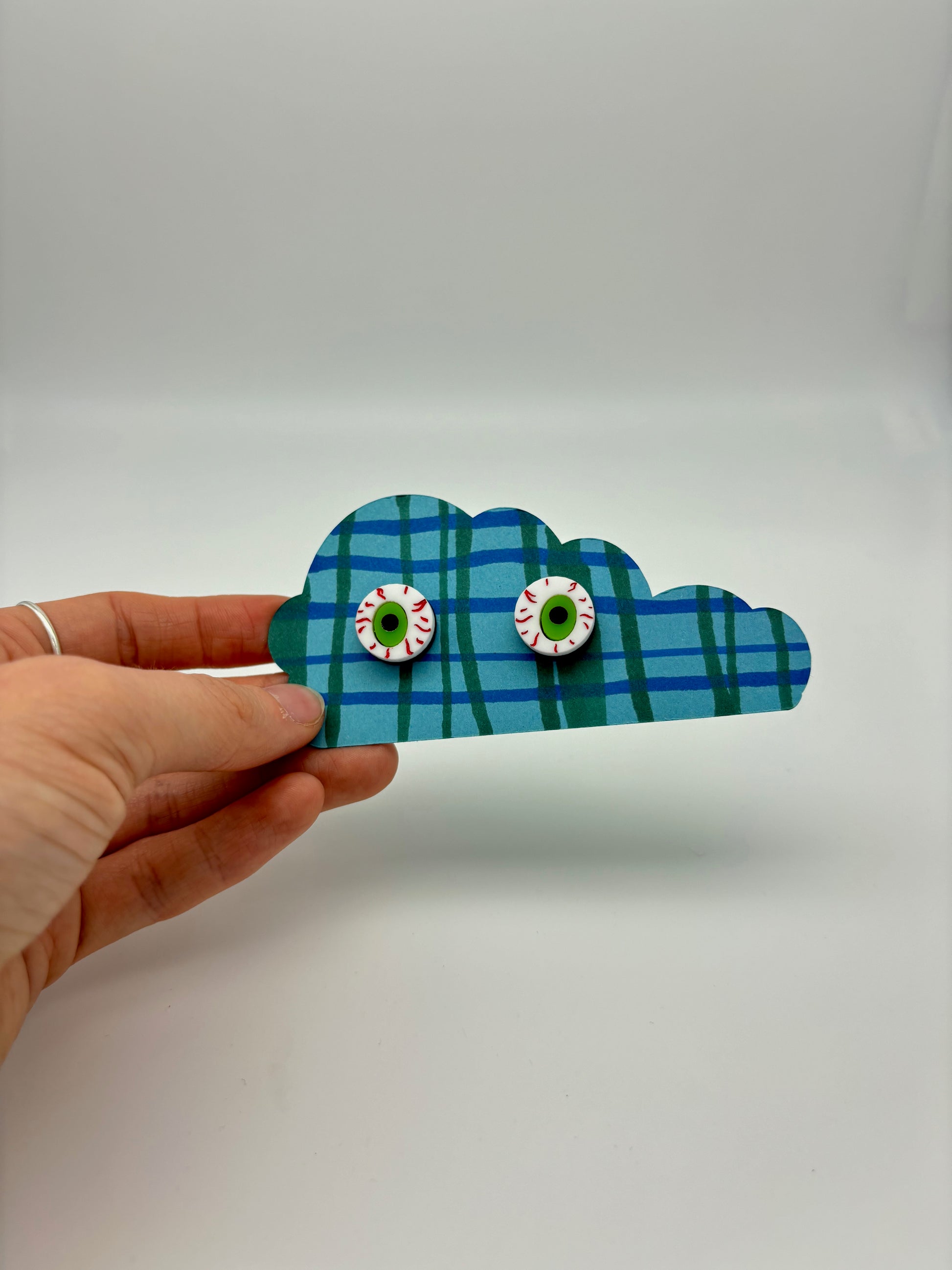 Eyeball Studs - Lime Green image 1