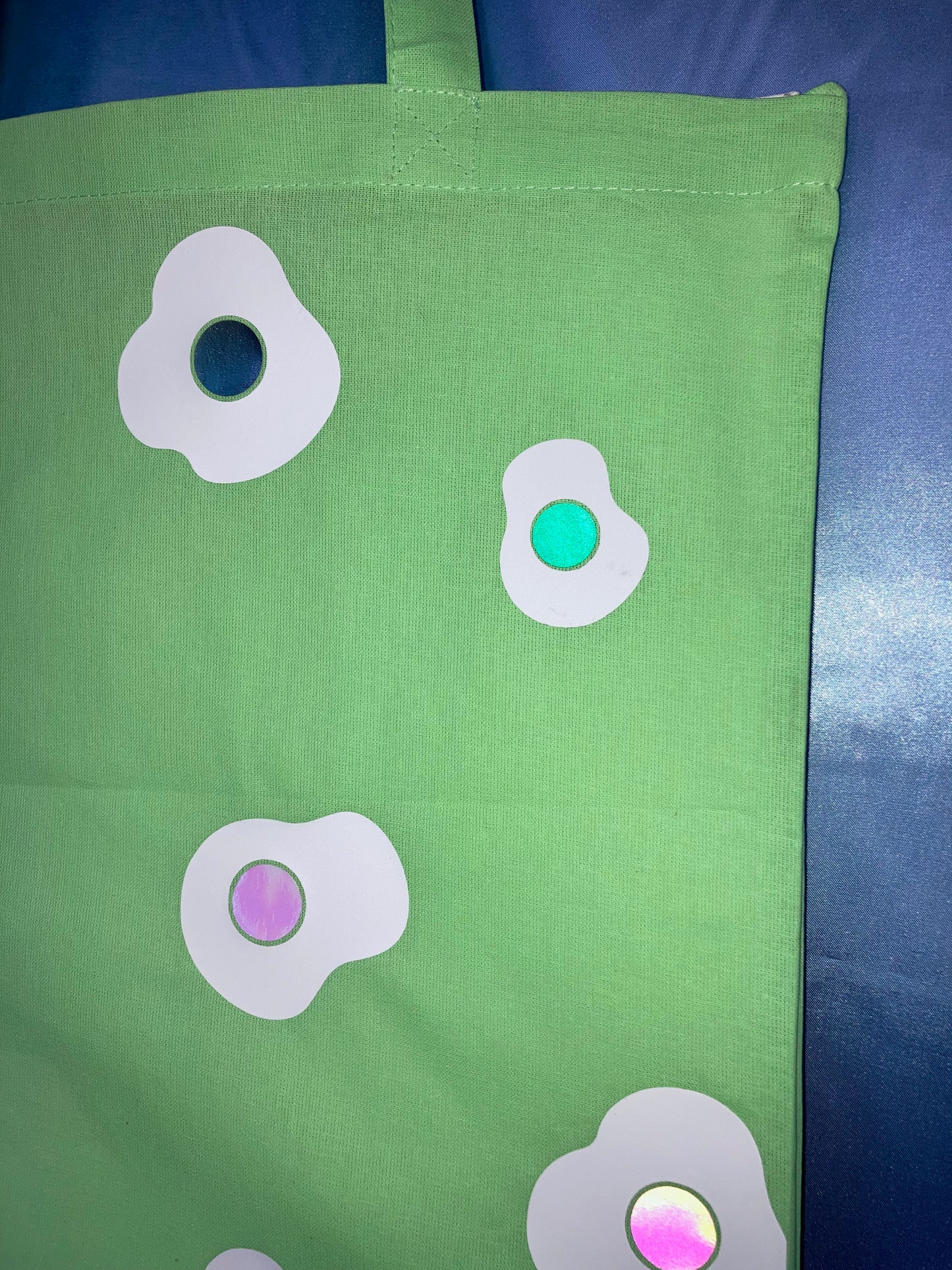 Mint Green Fried Eggs Tote Bag image 3